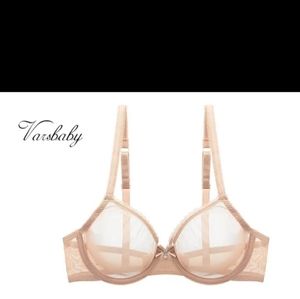 Ultra transparent sheer mesh bra unlined
